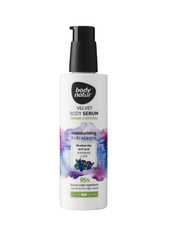 Body Natur Velvet body serum jedwabiste do ciała - czarne jagody, jagody acai 200 ml