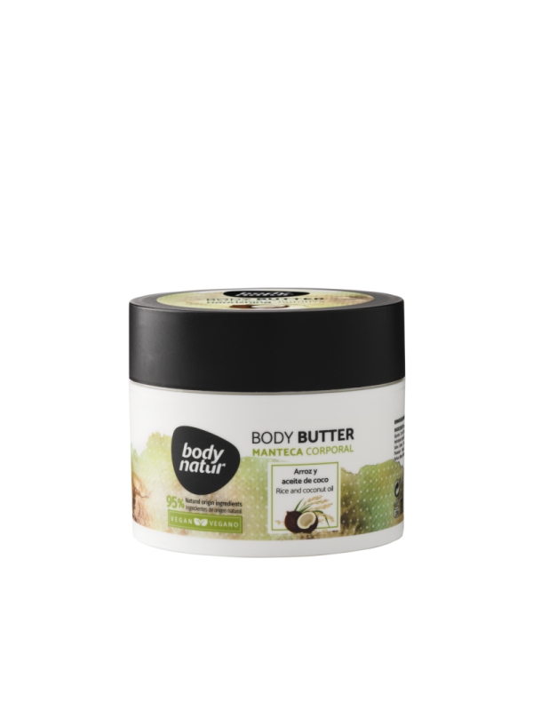 Body Natur nawilżające odżywcze Masło do ciała – olej kokosowy, ryż 200 ml