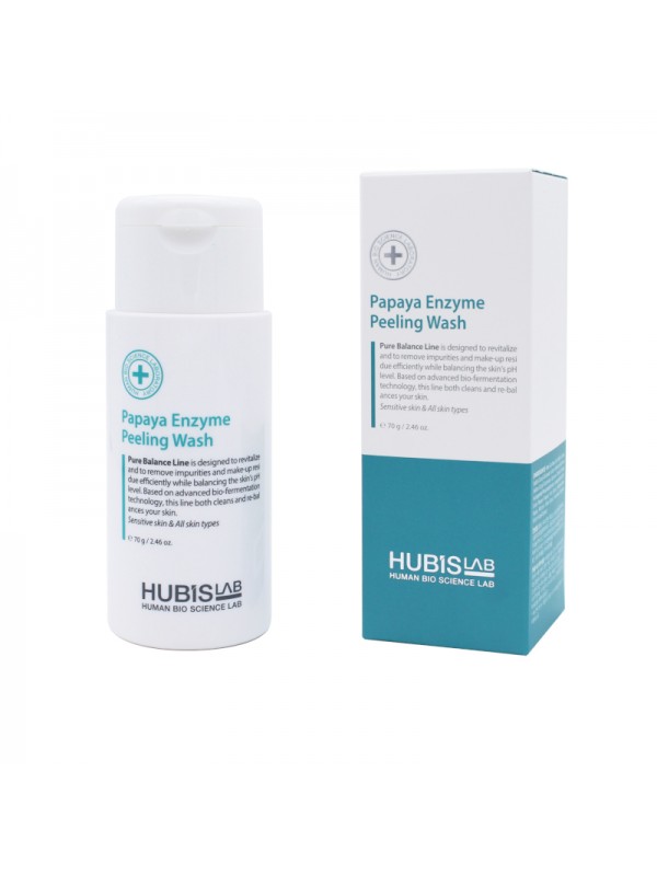 HUBISLAB Pure Balance Papaya Enzyme Peeling Wash 70 g Peeling enzymatyczny do mycia twarzy