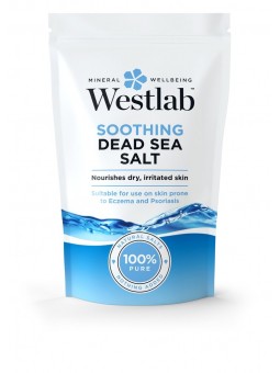 Westlab naturalna wegańska Łagodząca sól do kąpieli z Morza Martwego 1 kg relaks regeneracja odprężenie egzema trądzik łuszczyca