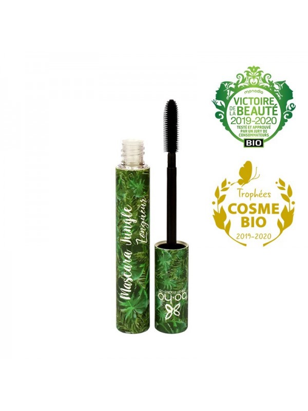 Boho Green Make-up naturalny organiczny Wydłużający tusz do rzęs Jungle Noir 01 / 8 ml czarny