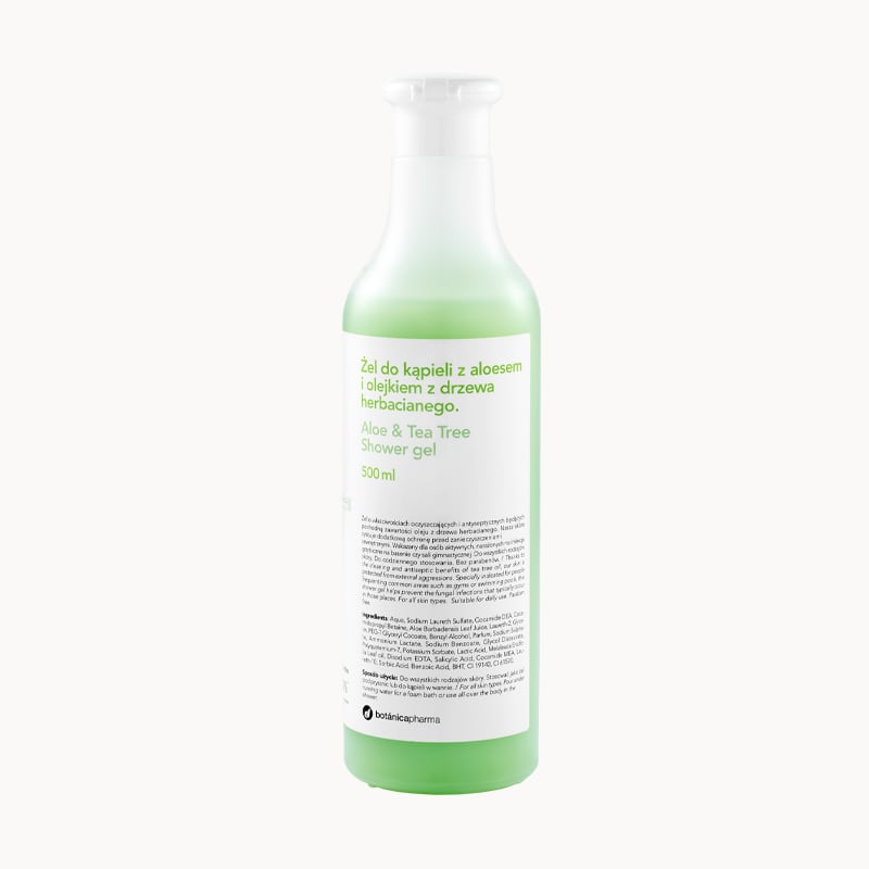 Żel do kąpieli z aloesem i olejkiem z drzewa herbacianego