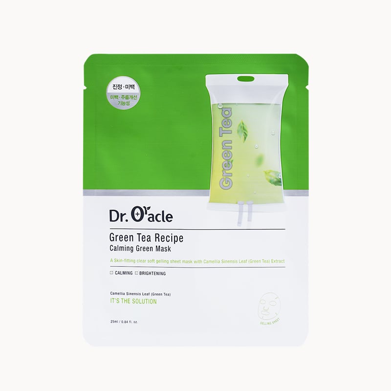 Kojąca maska z zieloną herbatą, ukojenie dla wrażliwej skóry