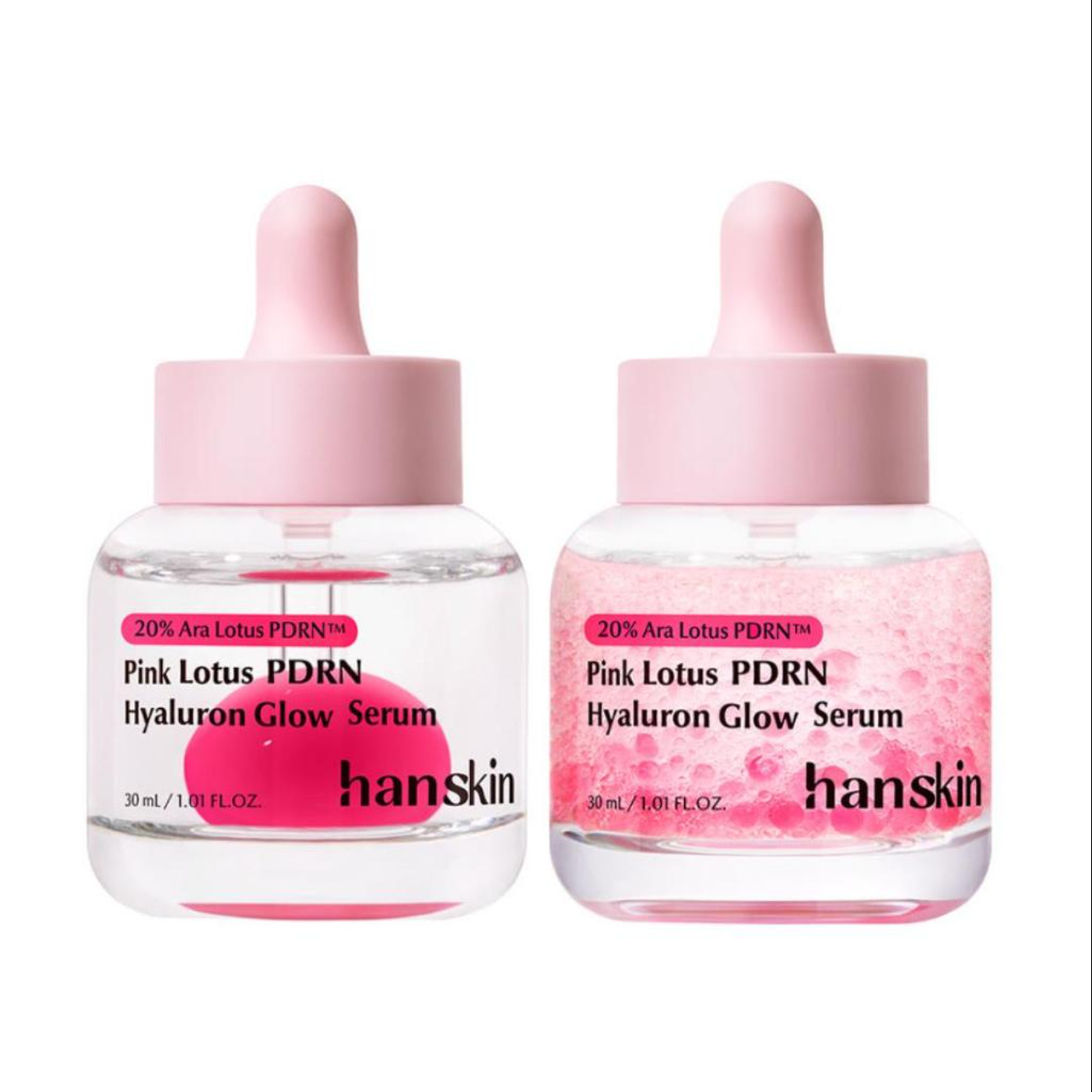 HANSKIN - PINK LOTUS PDRN HYALURON GLOW SERUM NAWILŻAJĄCO-ROZŚWIETLAJĄCE Z MIKROKAPSUŁKAMI I 20% KOMPLEKSEM ARA LOTUS PDRN™ - obrazek 4